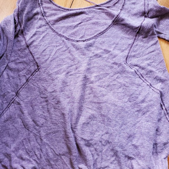 We the Free slouchy purple waffle top XS - Picture 6 of 8